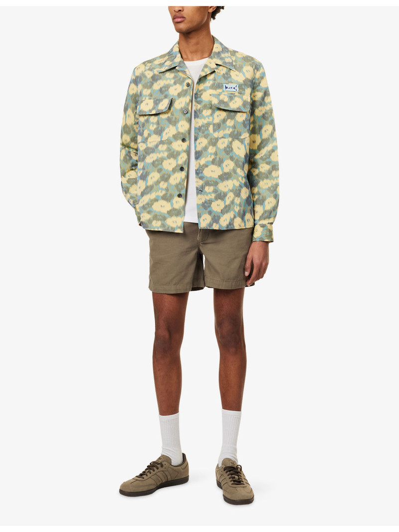 FRAME Canvas High-Rise Cotton Shorts outlook