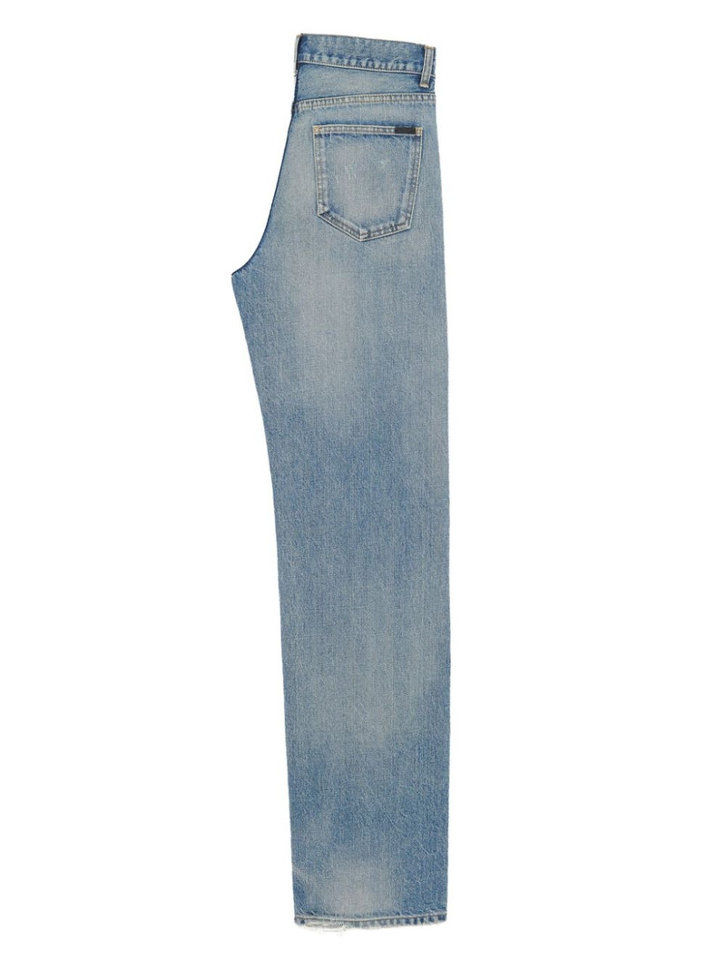 SAINT LAURENT high-waisted wide-leg jeans outlook