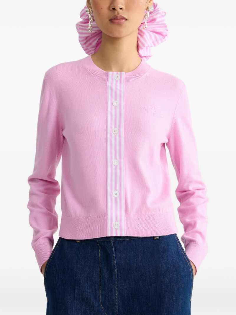 striped-detail cardigan 4