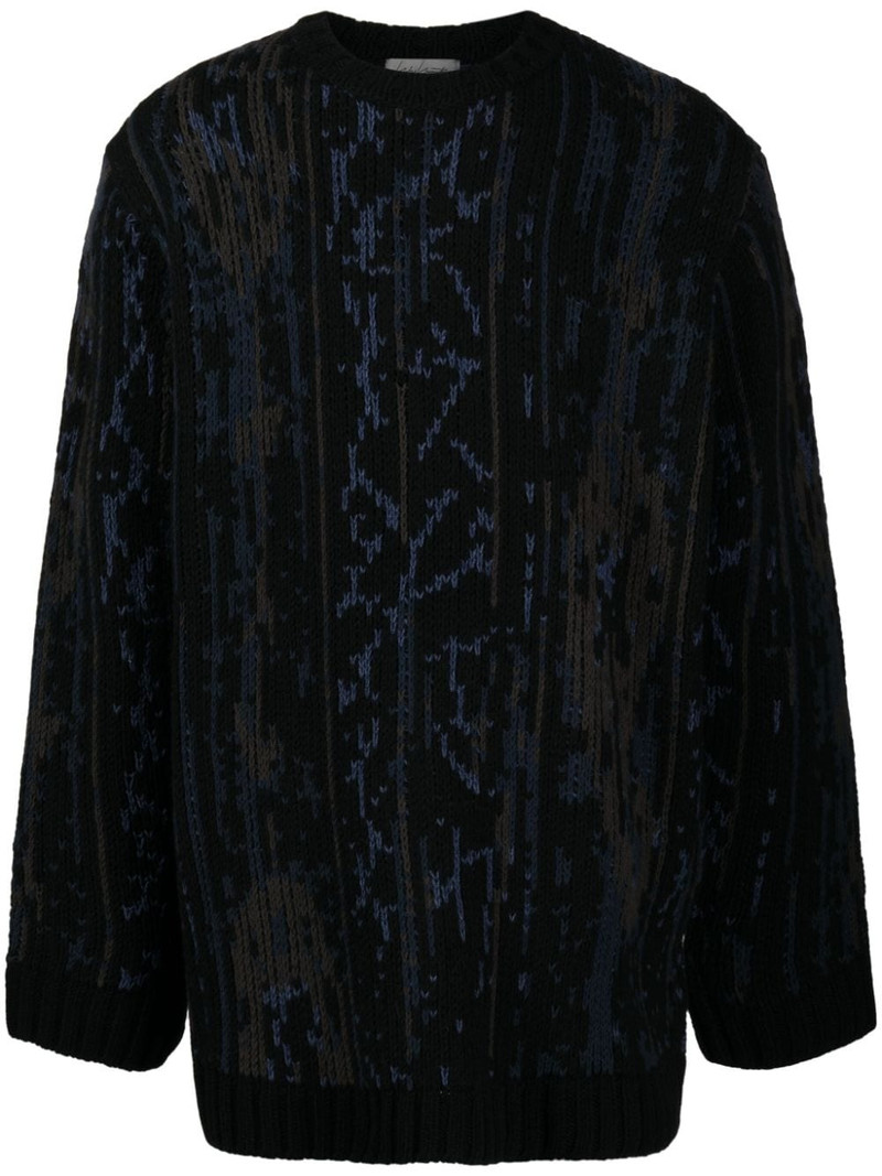 contrasting-trim wool-blend jumper 1