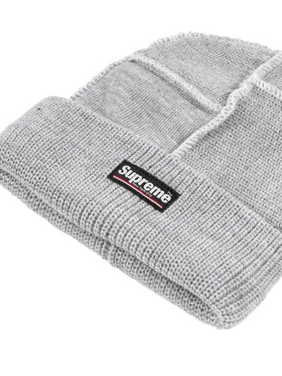 Supreme knitted logo-patch beanie hat outlook