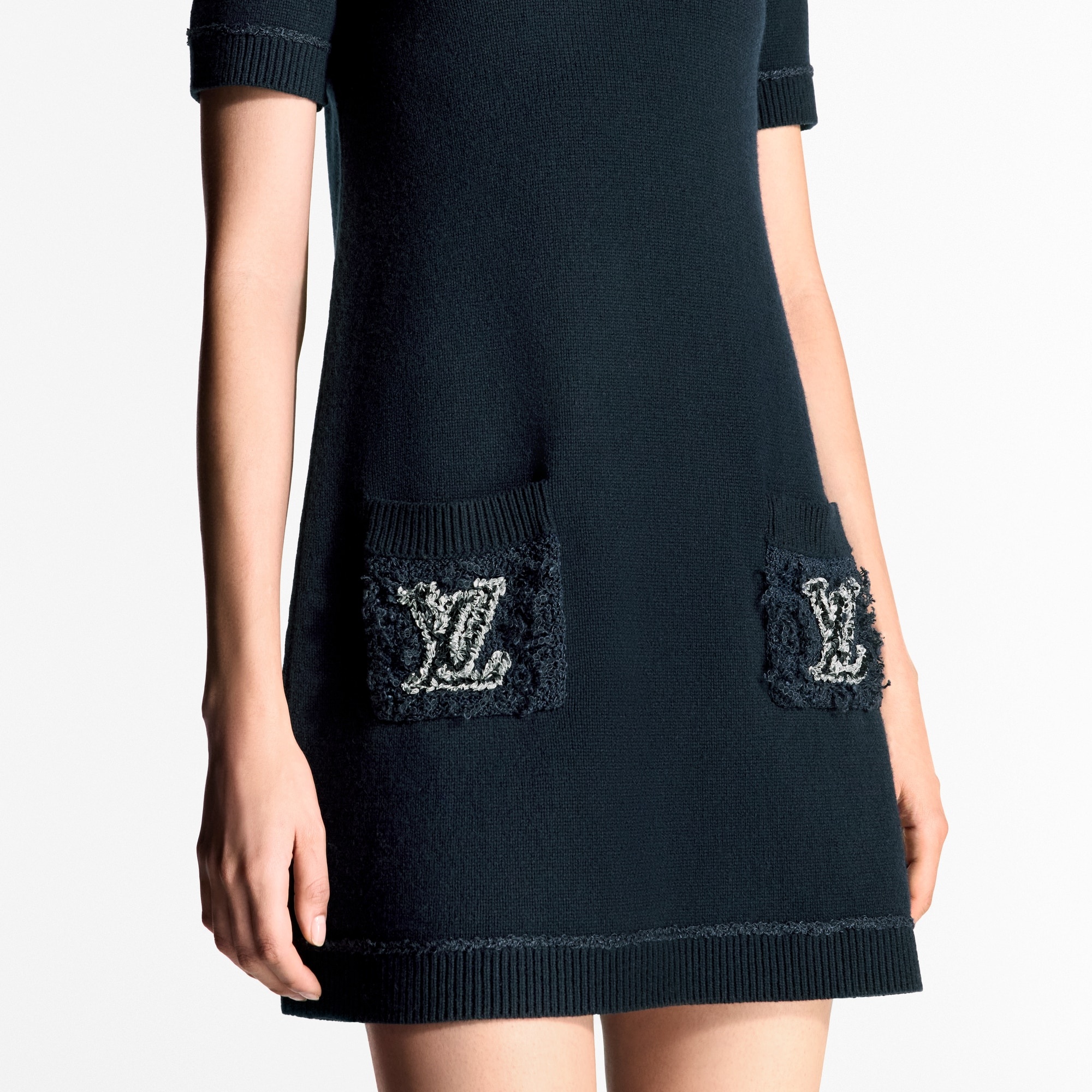 Bouclé Pocket Knit Dress - 5
