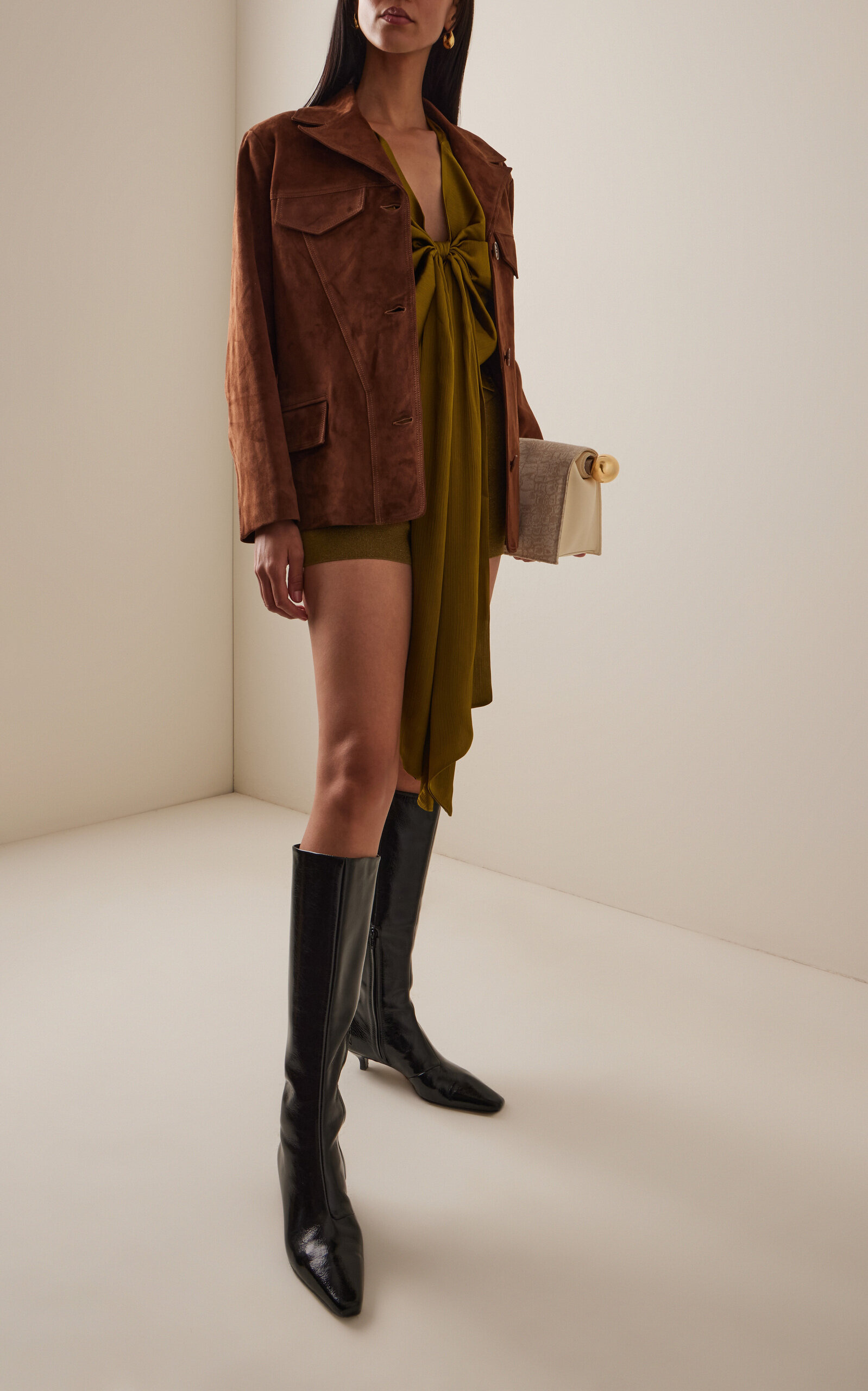 Asean Suede Leather Jacket brown - 2