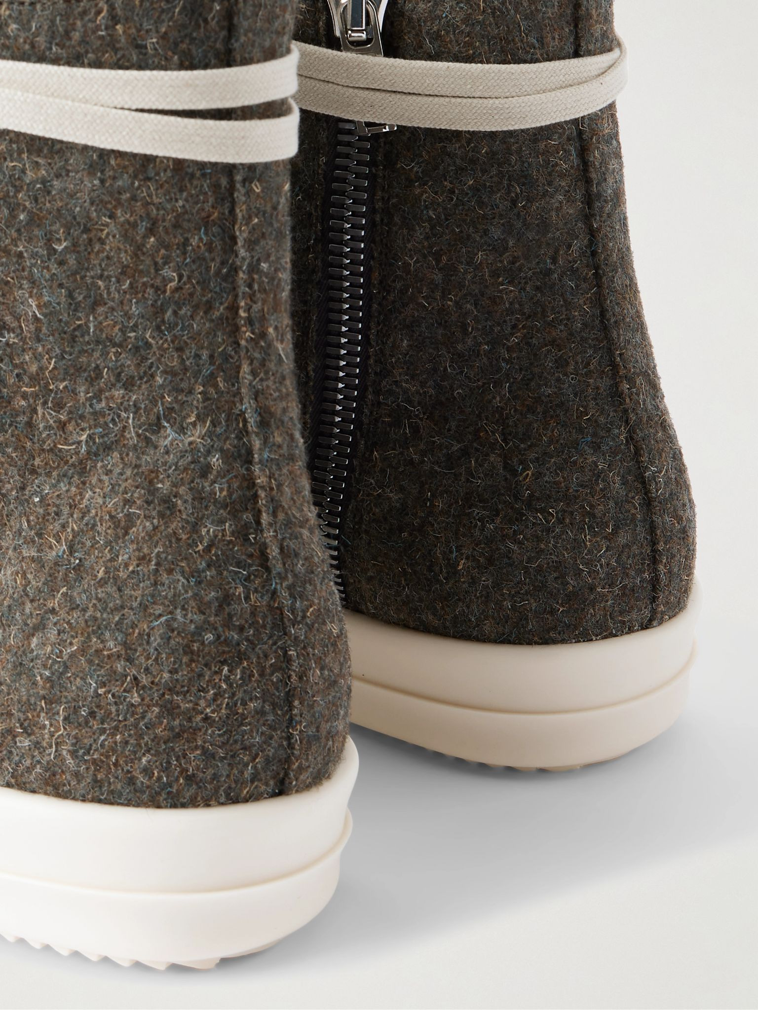 Rugged Wool High-Top Sneakers Green - 5