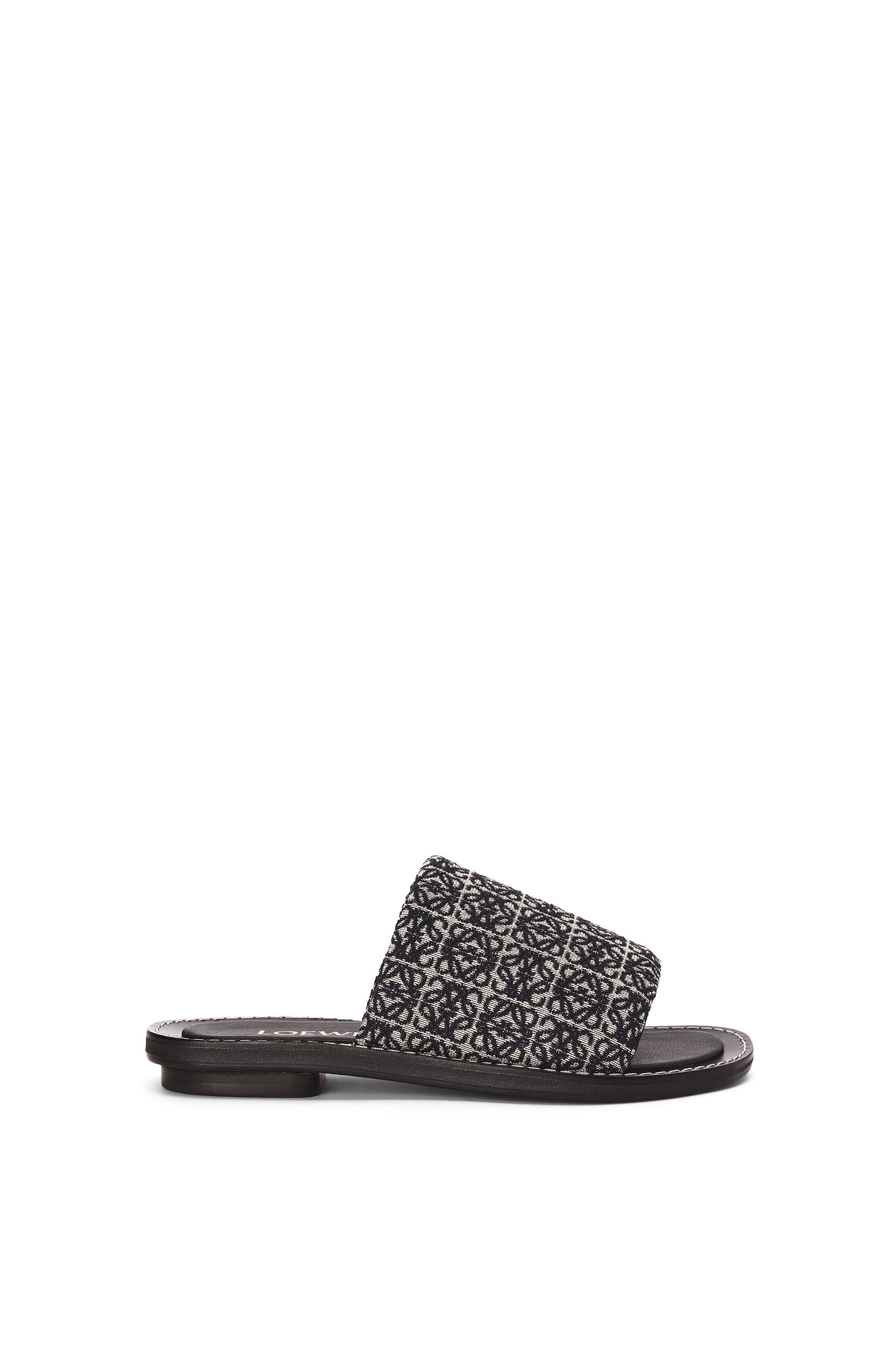 Slide in Anagram jacquard and calfskin - 1