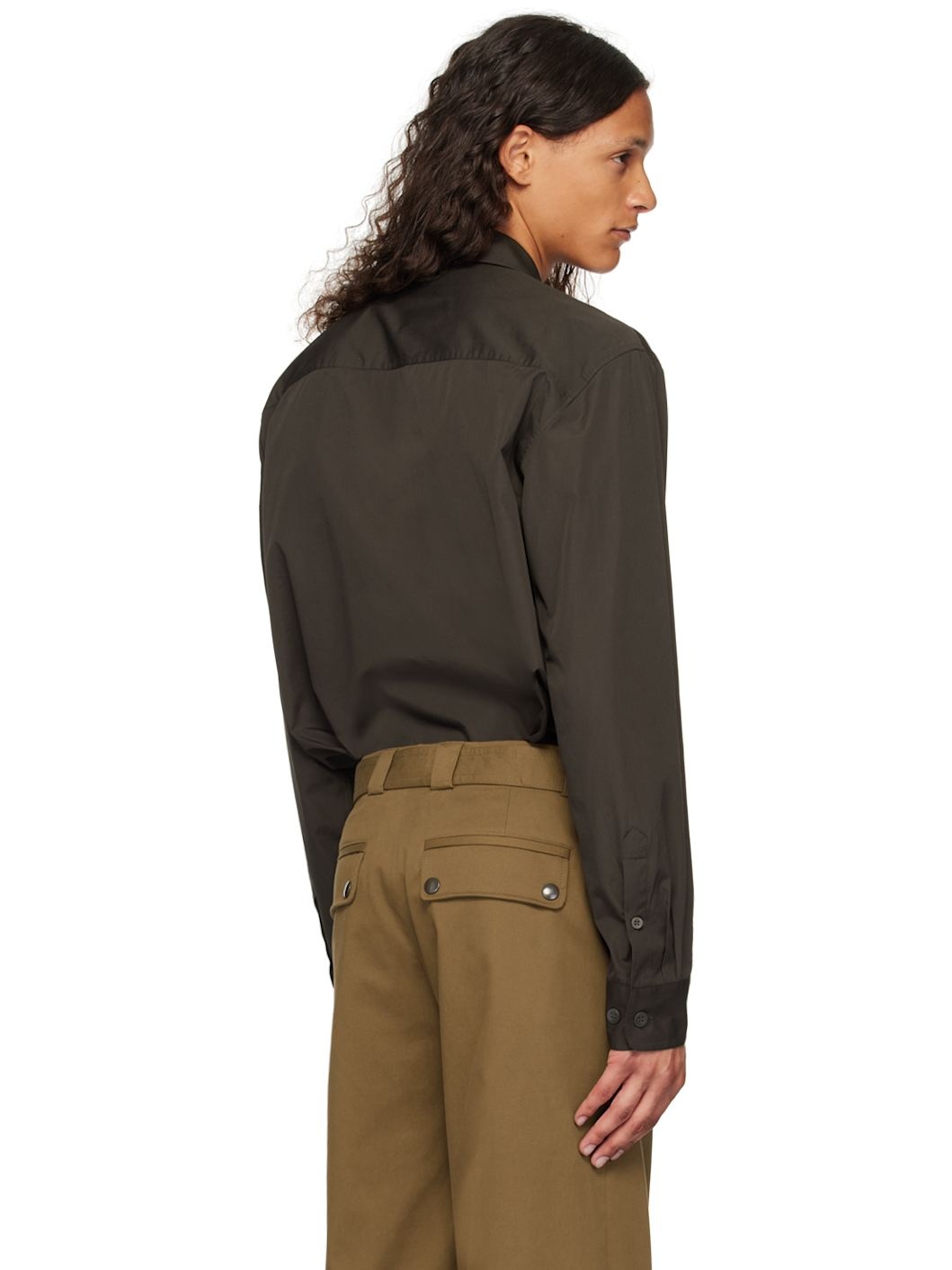 Brown Beaded Shirt - 3