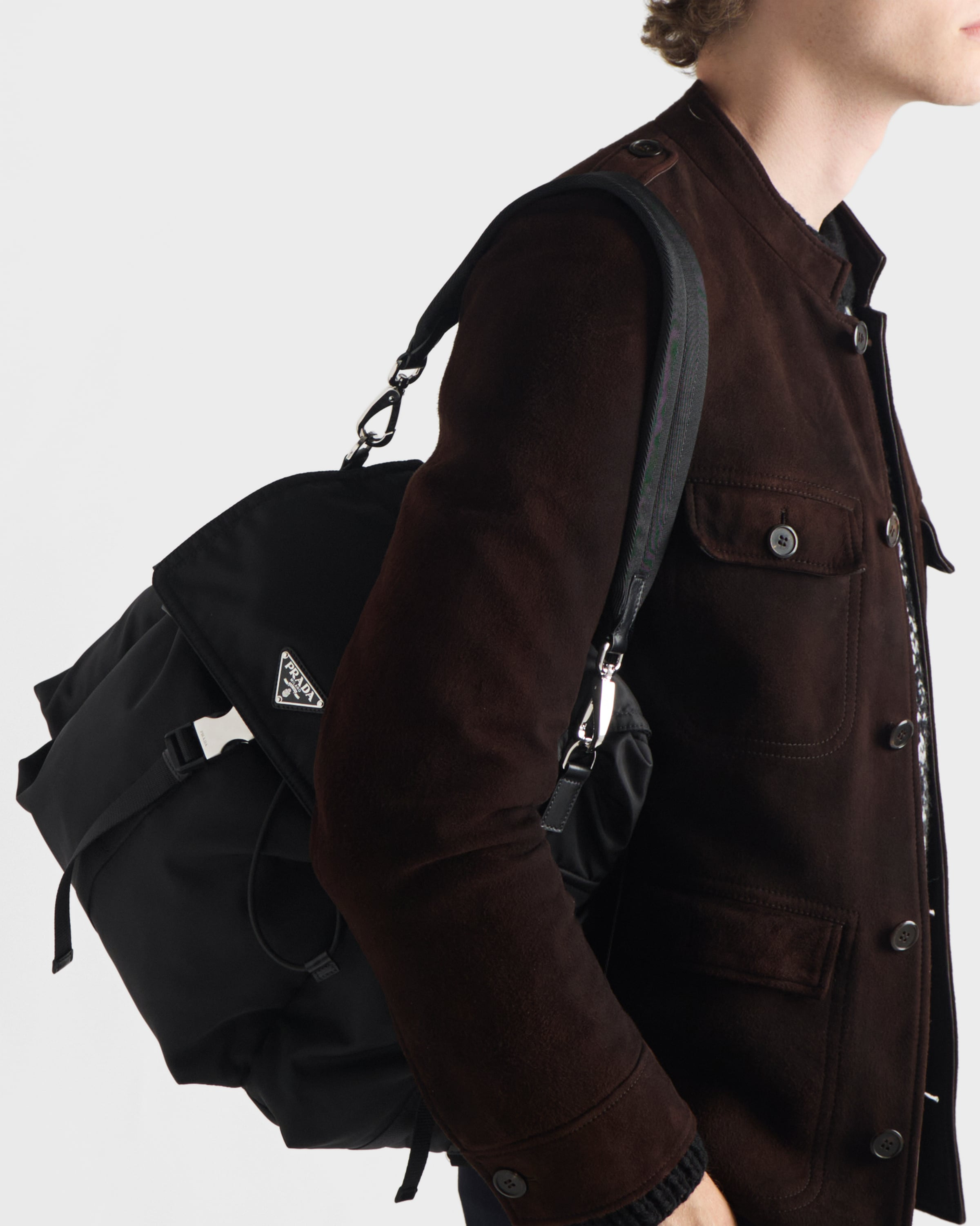 Prada Explore Re-Nylon and leather backpack - 9