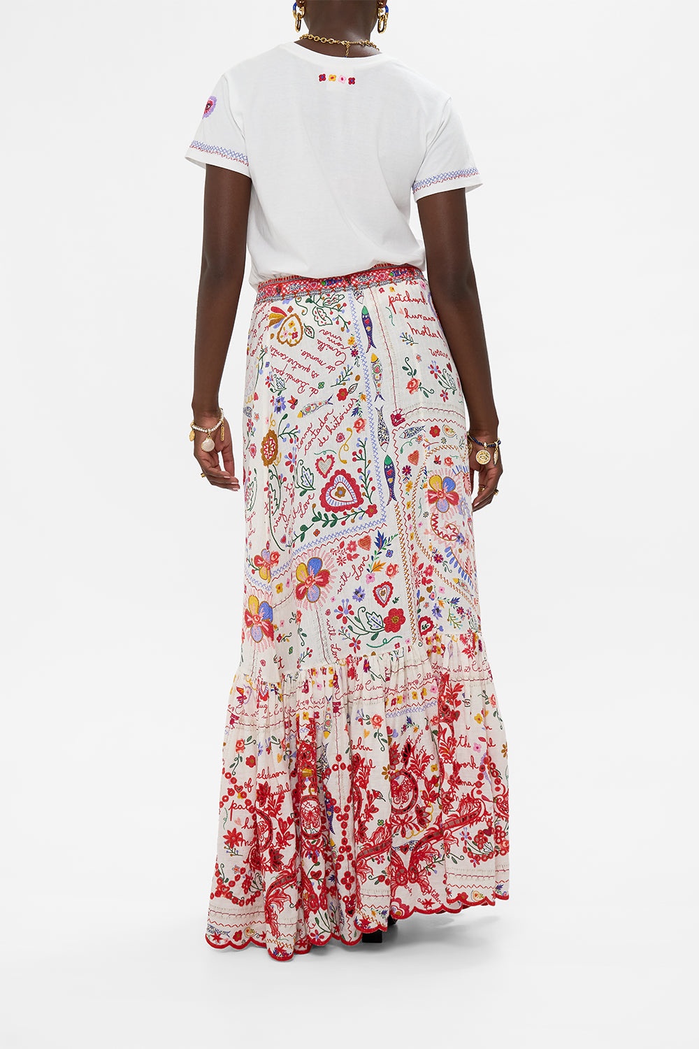 MAXI SKIRT WITH RUFFLE HEM - 3