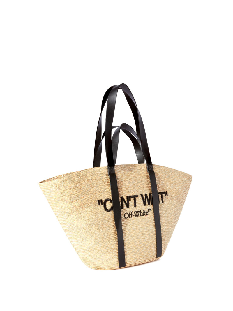 Off-White Quote Panier Rafia Bag outlook