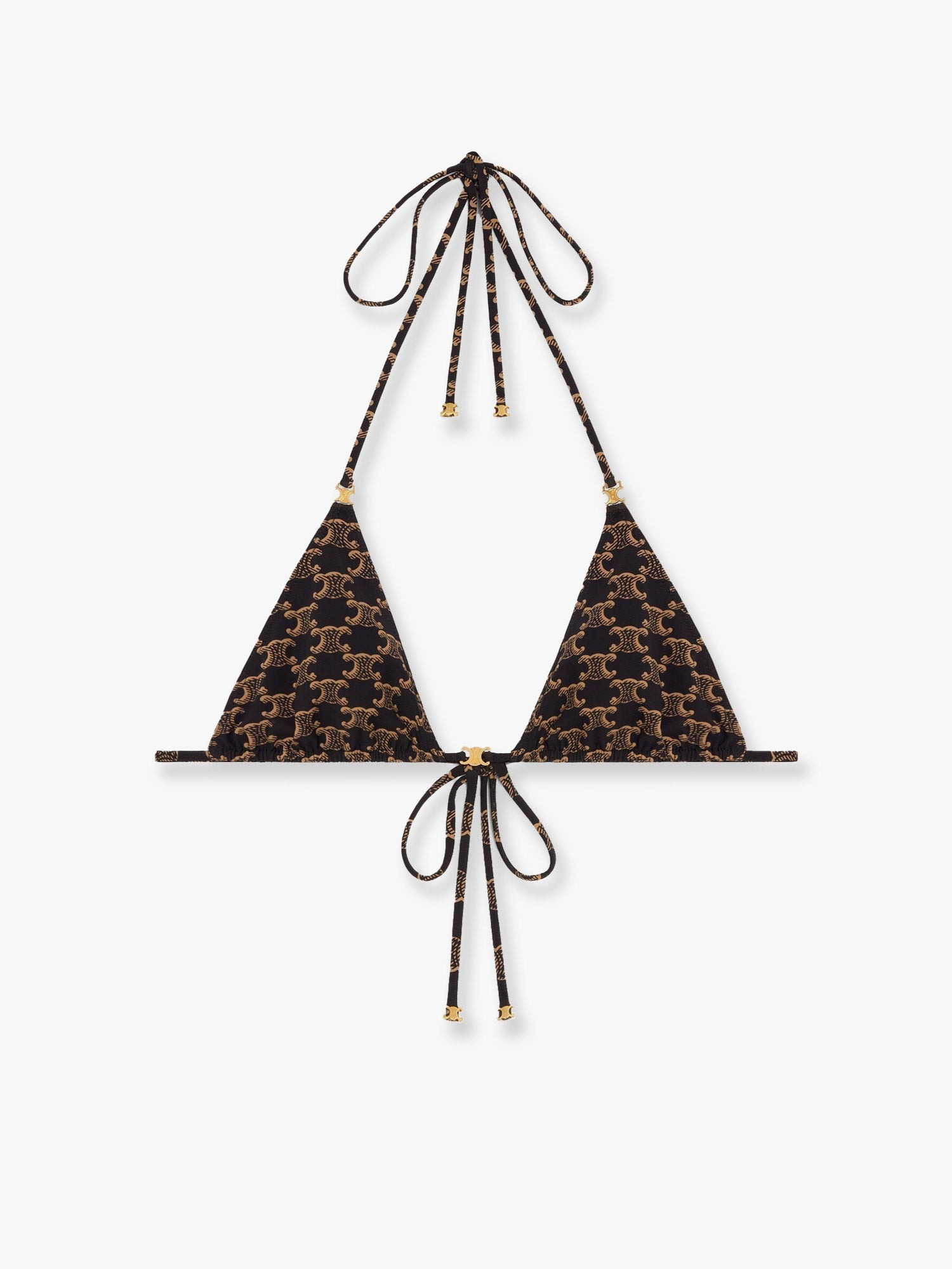 Celine Women Bikini Top With Triomphe Print - 1