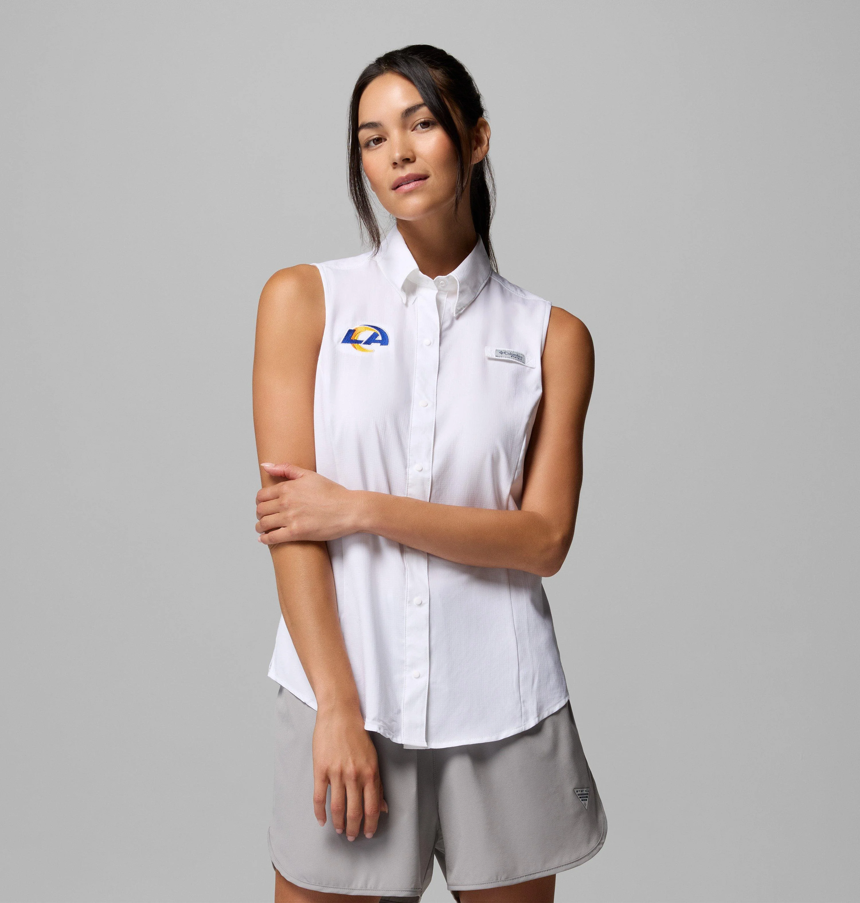 Women's PFG Tamiami Sleeveless Shirt - Los Angeles Rams - 1