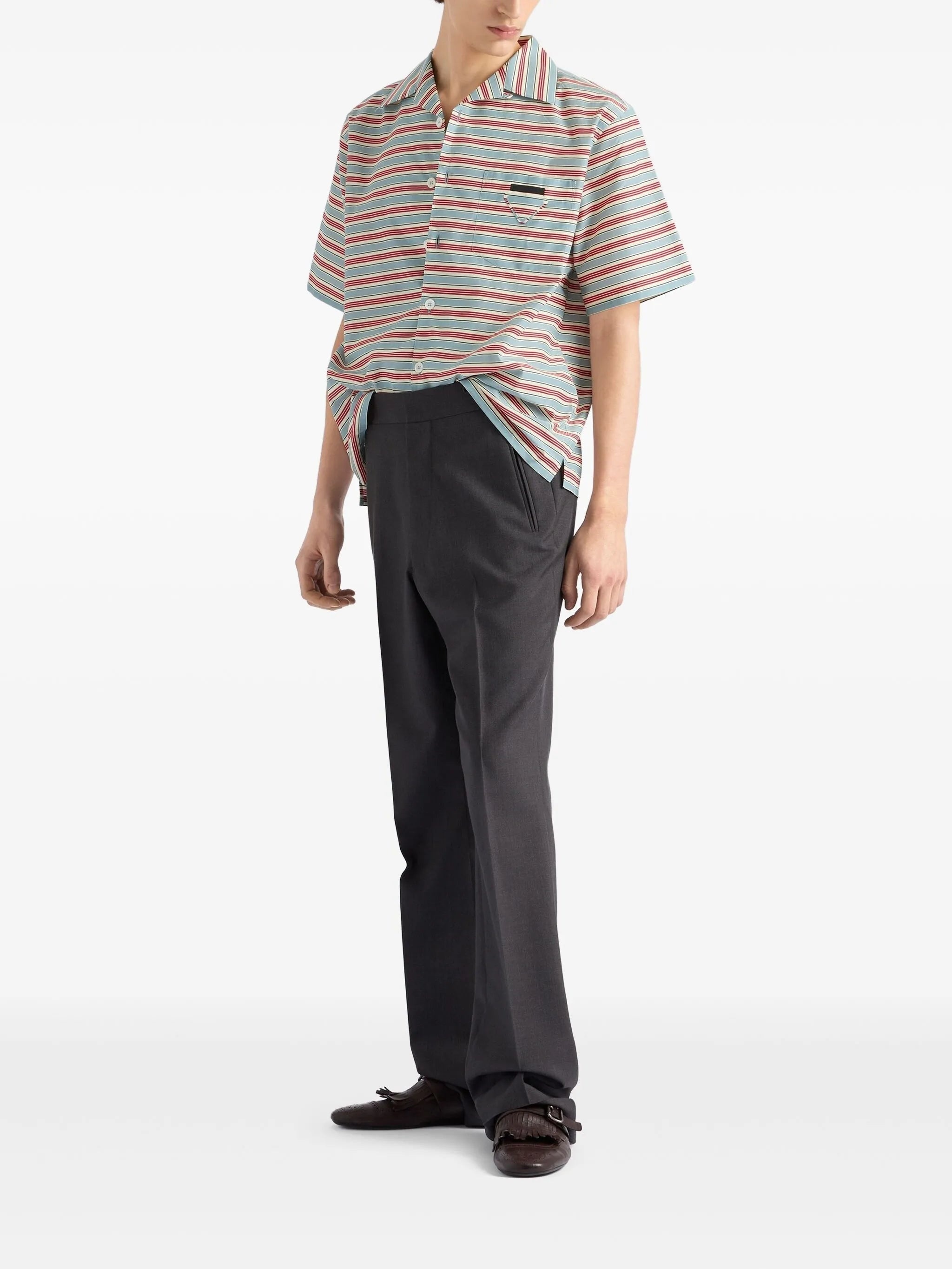 Striped Bowling Shirt - 4