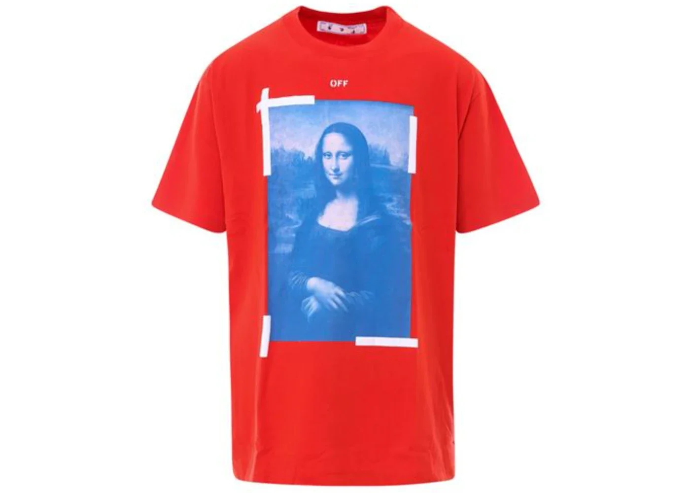 OFF-WHITE Mona Lisa Oversized T-Shirt Red - 1