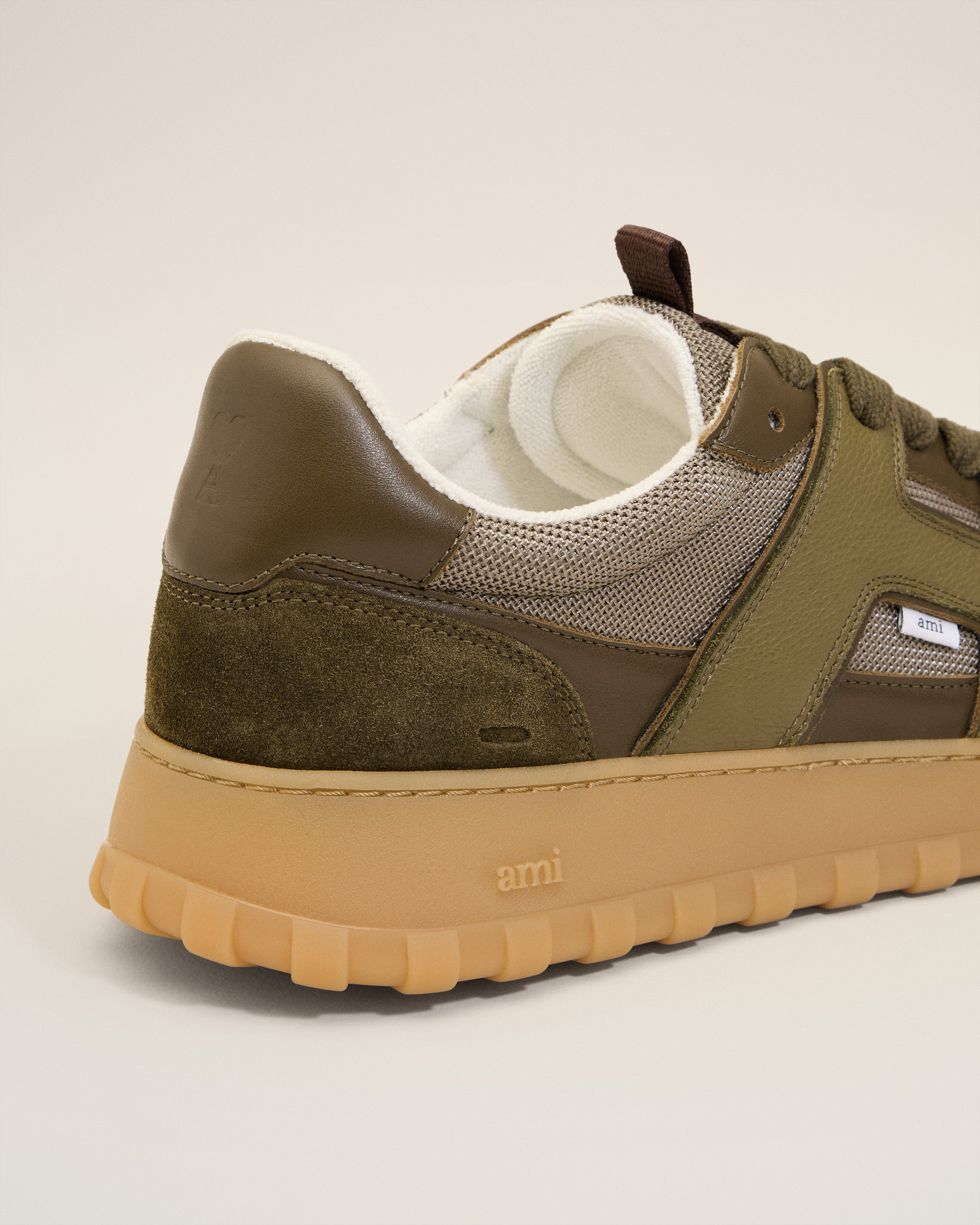 GREEN SMOOTH LEATHER LOW TOP A WALK SNEAKERS - 5