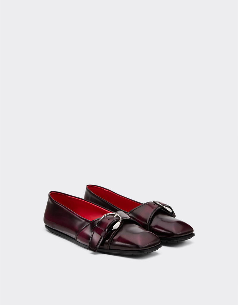 Leather ballet flats with buckle 3