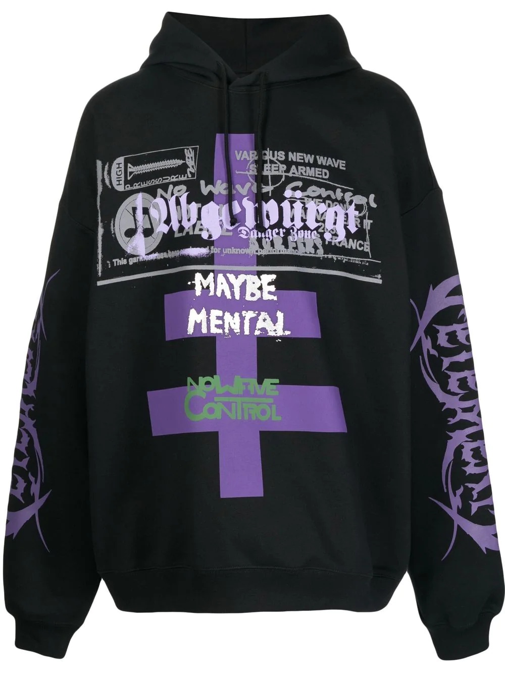 logo-print hoodie - 1