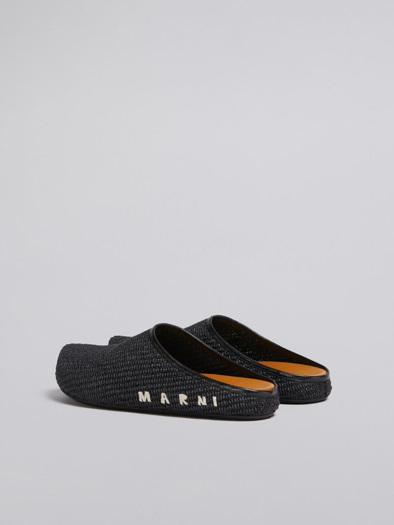 Marni BLACK RAFFIA AND LEATHER FUSSBETT SABOT outlook