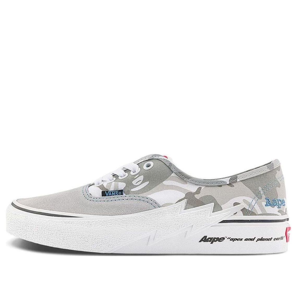 国内配送 VANS x AAPE AUTHENTIC BOLT GREY /WHITE The AAPE x Vans Bolt Pack Releases Holiday 2023