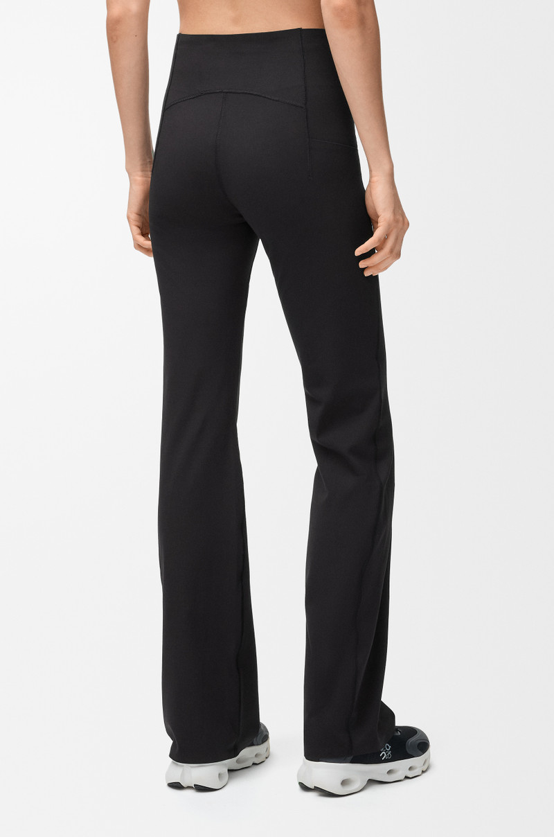 Soft bootleg pants in technical jersey 4