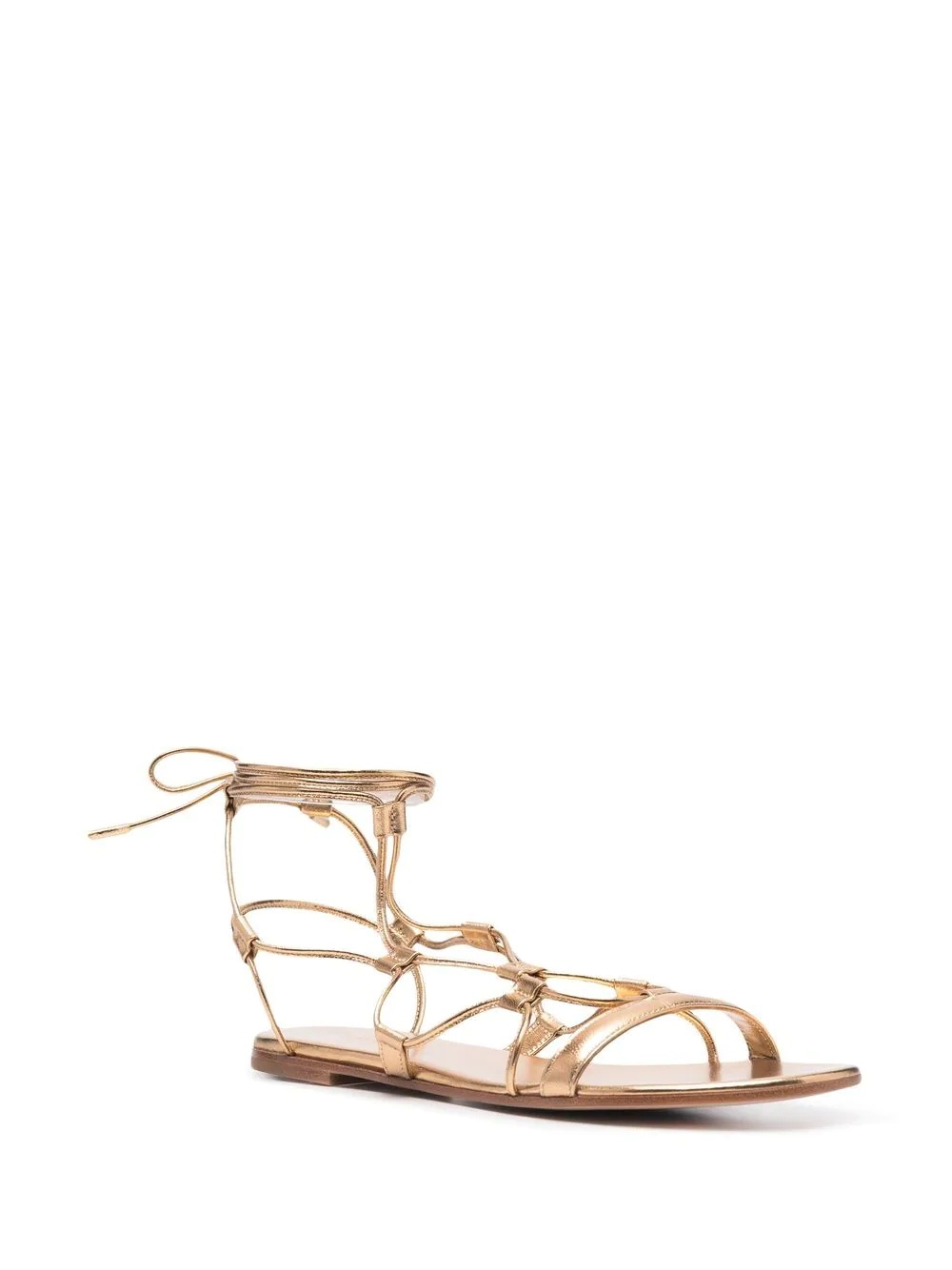 multi-way strap leather sandals - 6