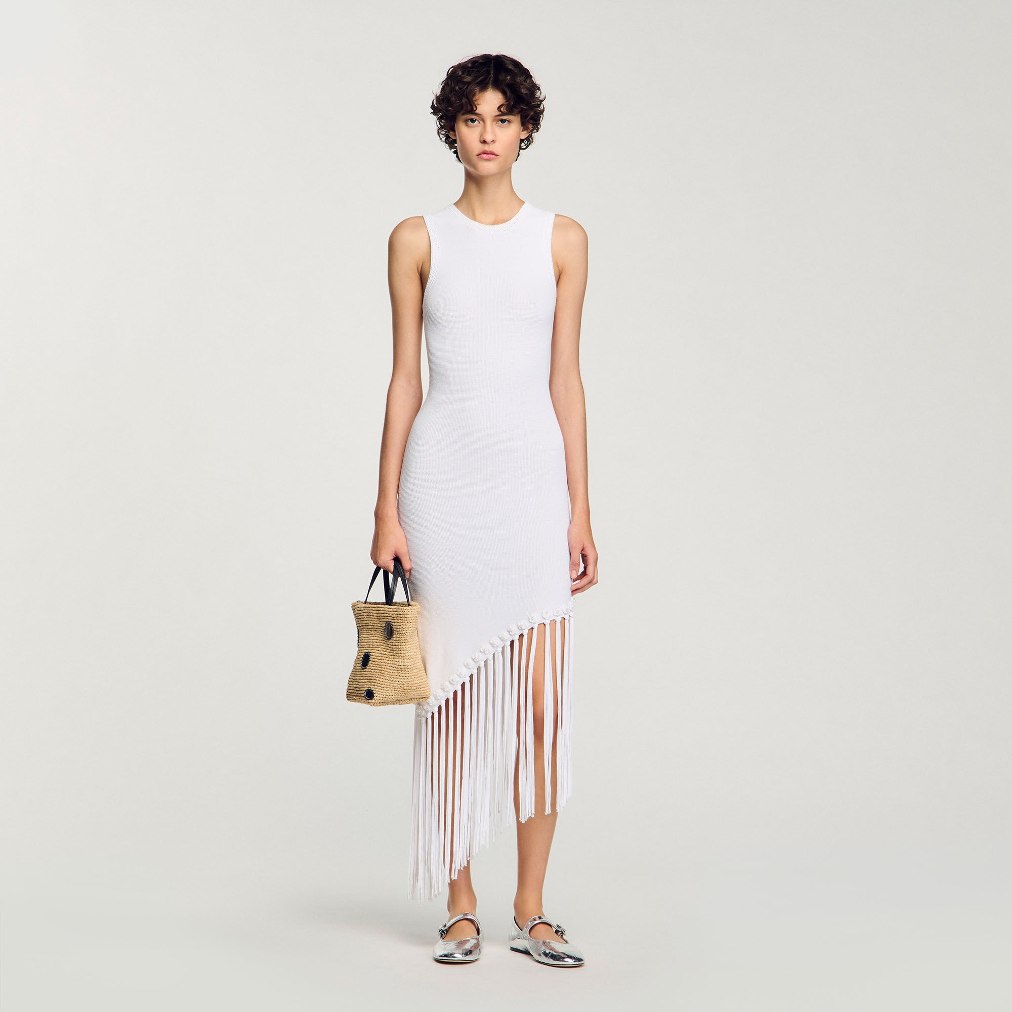 FRINGED CROCHET MAXI DRESS - 1