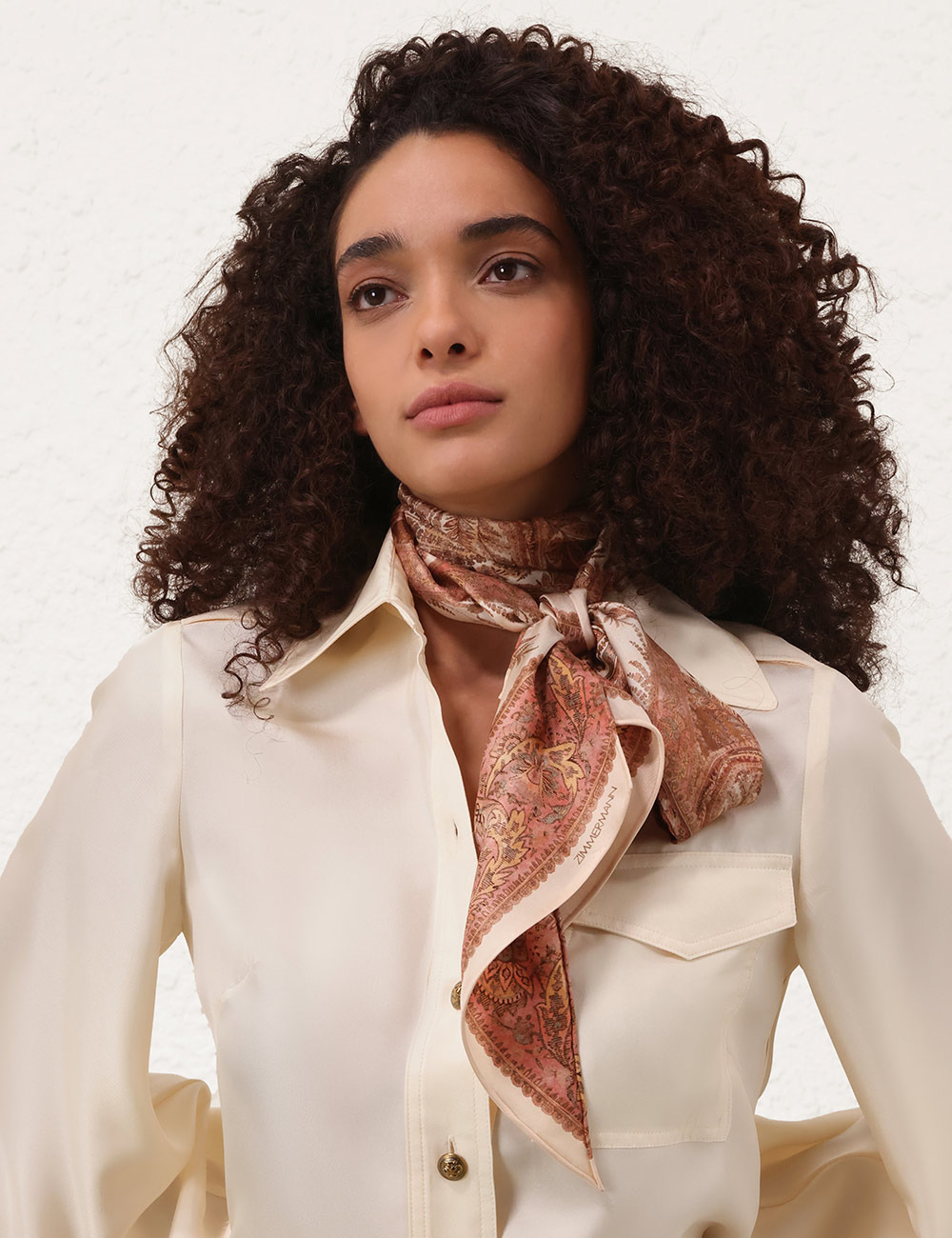 PRINTED SILK NECK SCARF - 2
