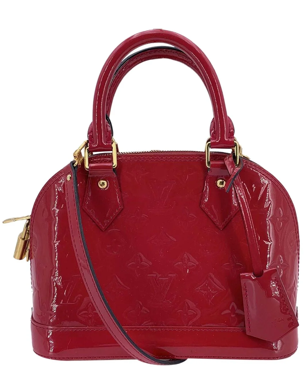 Louis Vuitton Red Patent Leather Alma BB (Authentic Pre-Loved) - 1