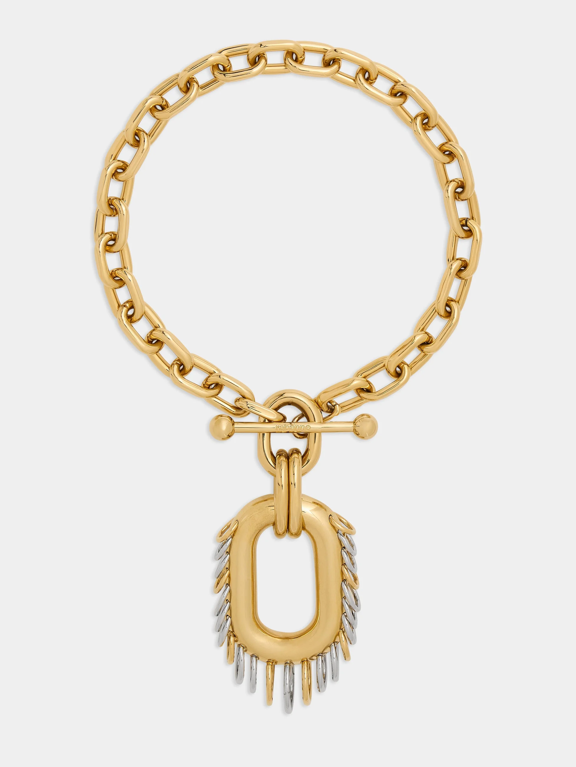 PUNK XL LINK NECKLACE IN BICOLOR GOLD AND SILVER - 1