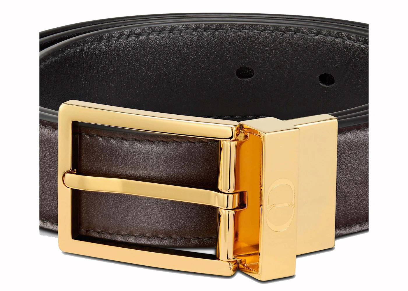 Dior Reversible Smooth Calfskin Leather Belt Brown/Black - 3