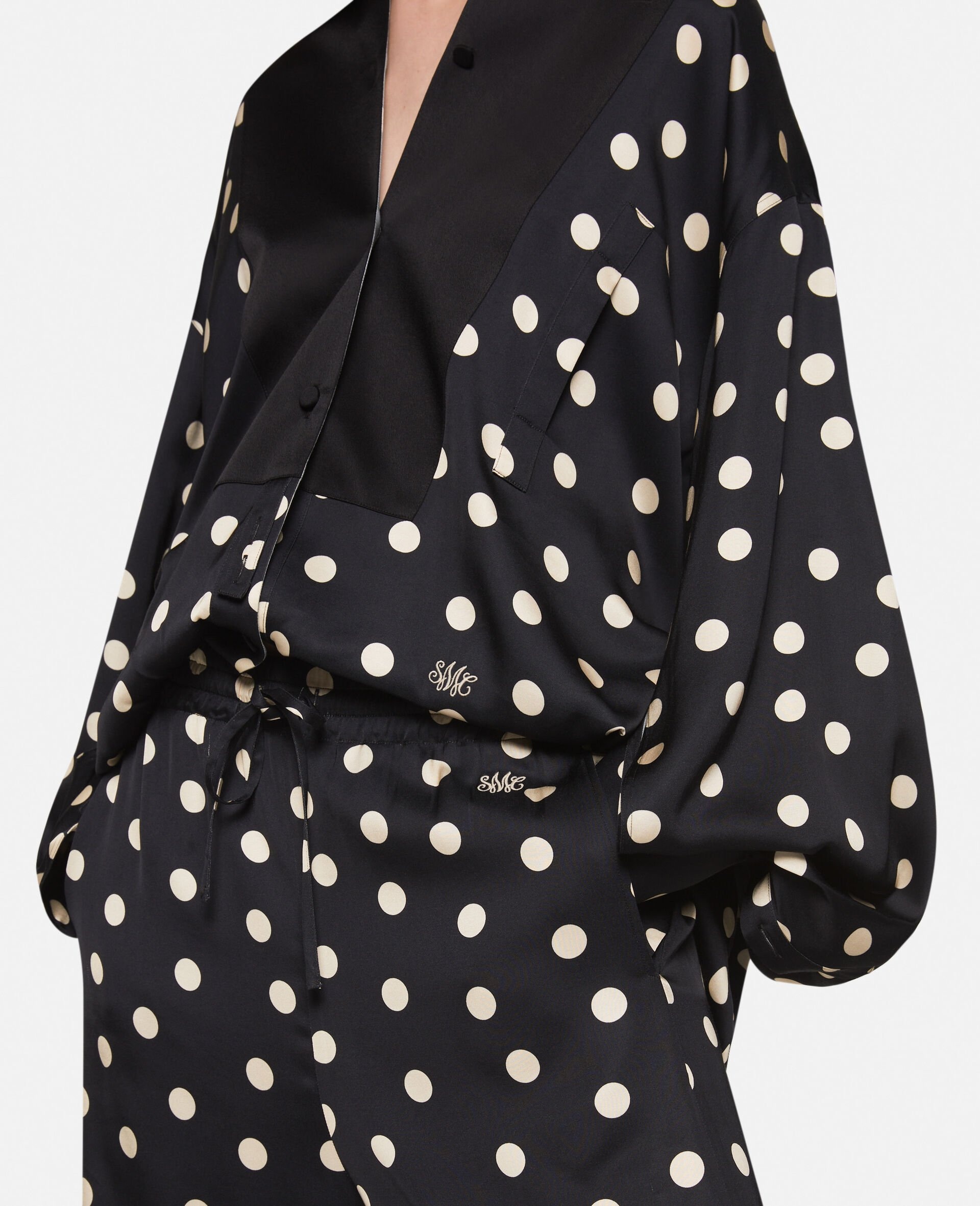 Polka Dot Wide-Leg Trousers - 4