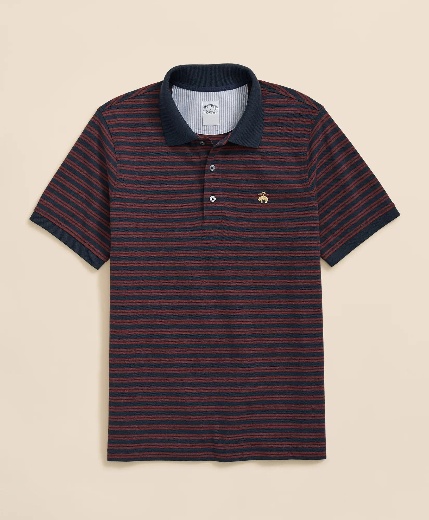 Golden Fleece® Stretch Supima® Cotton Striped Polo Shirt - 1