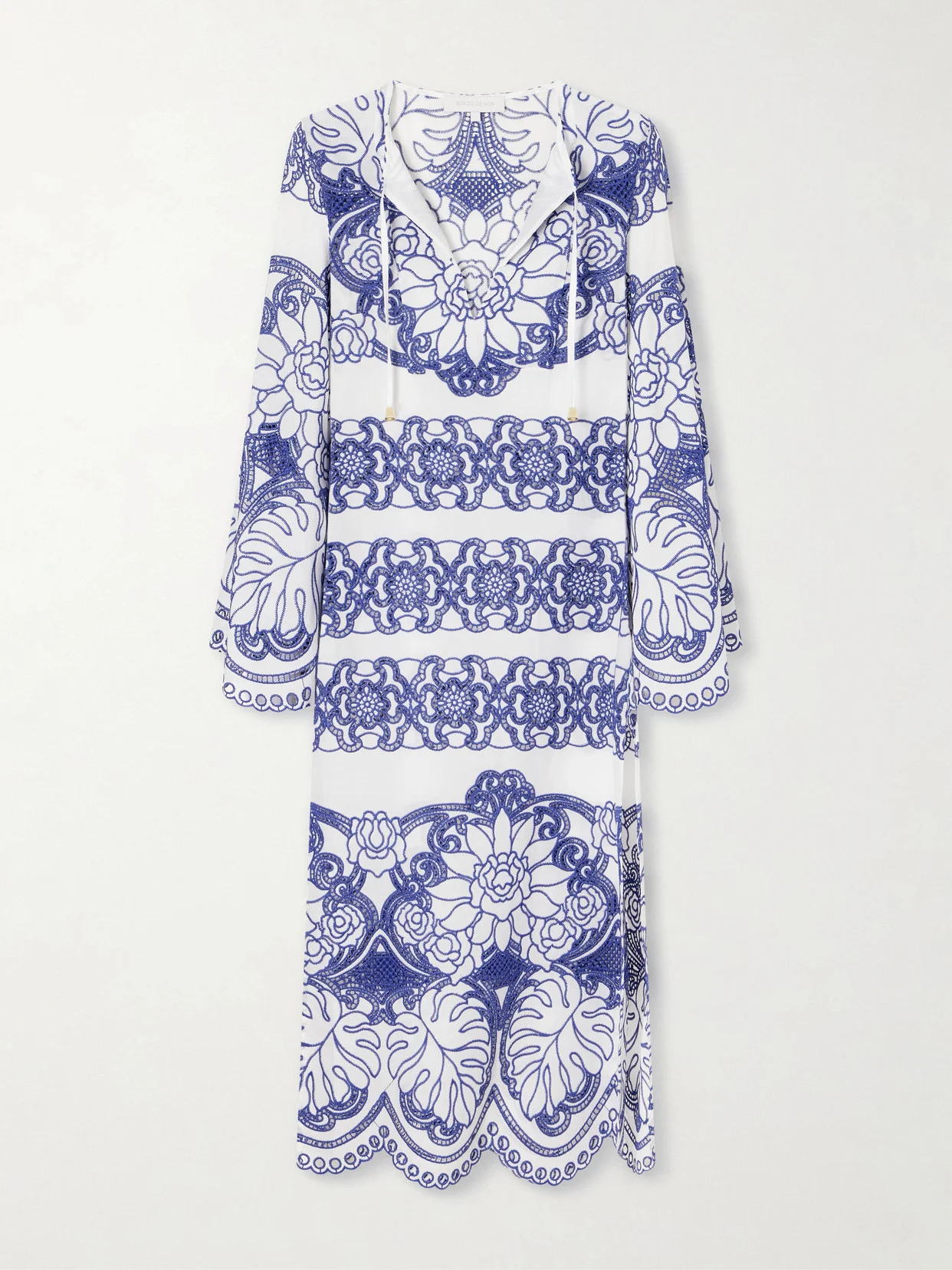 Clea Scalloped Broderie Anglaise Cotton-blend Midi Dress - 1