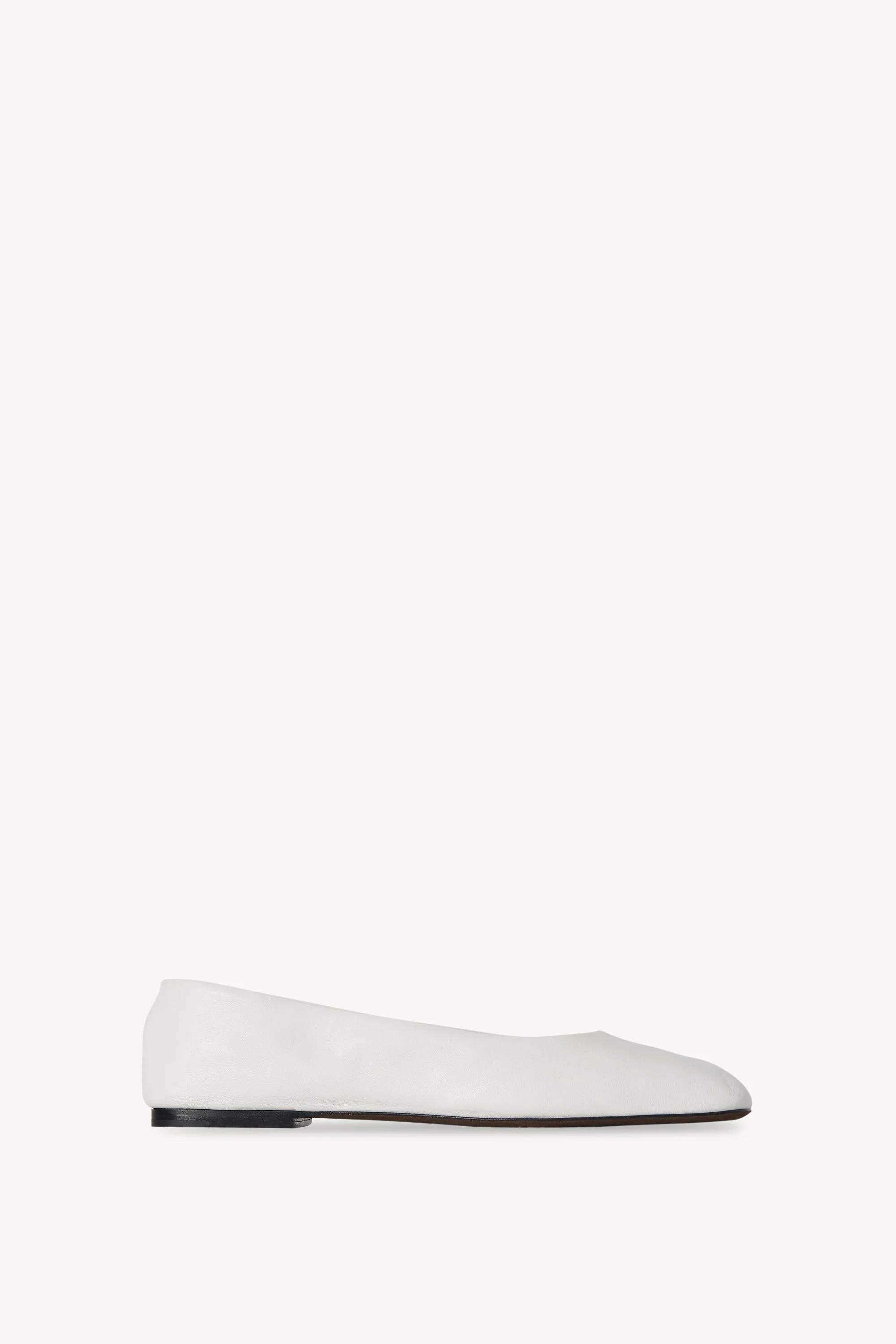 Square Ballet Flat in Leather - 1