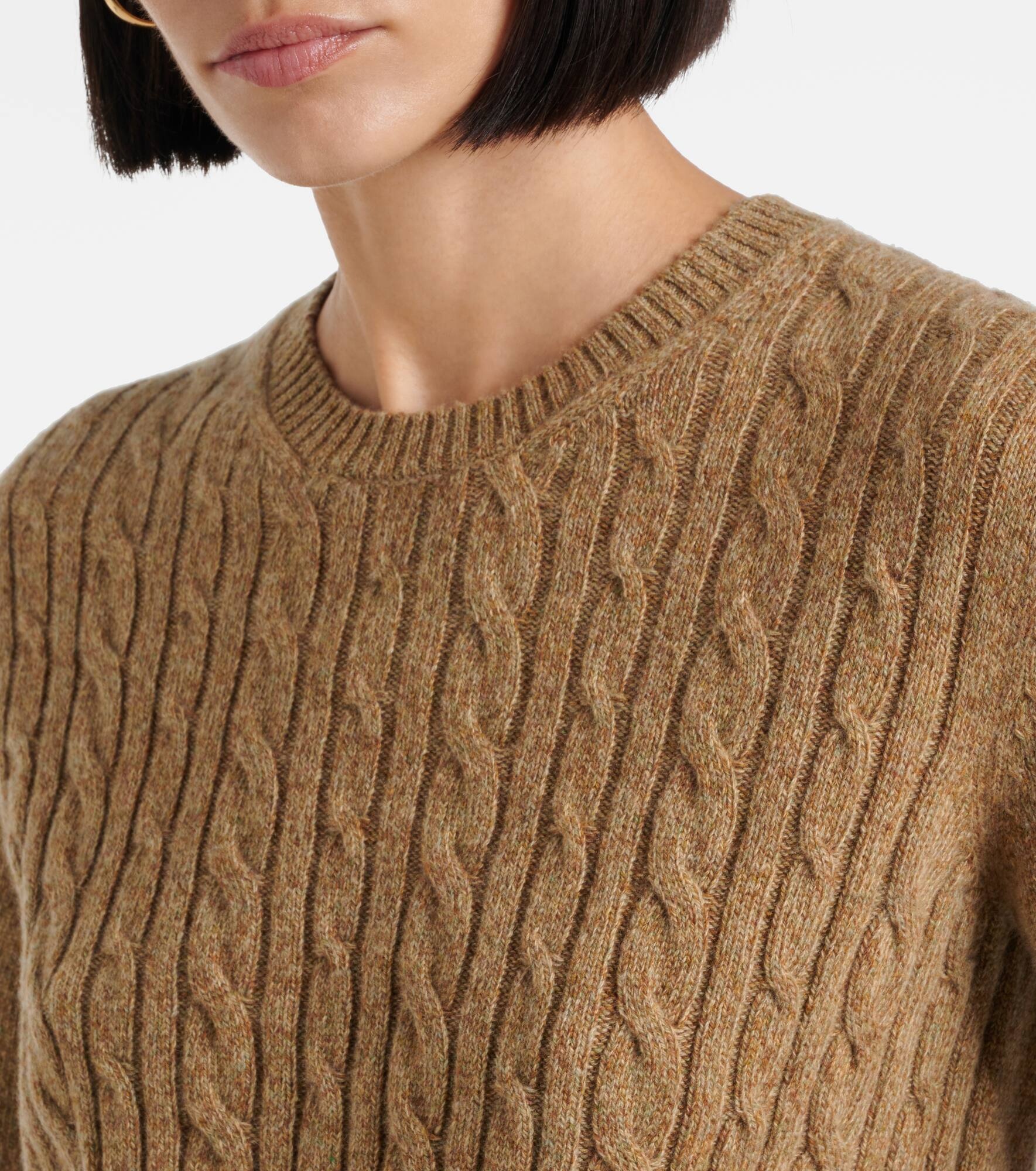 Treccia cable-knit cashmere top - 4