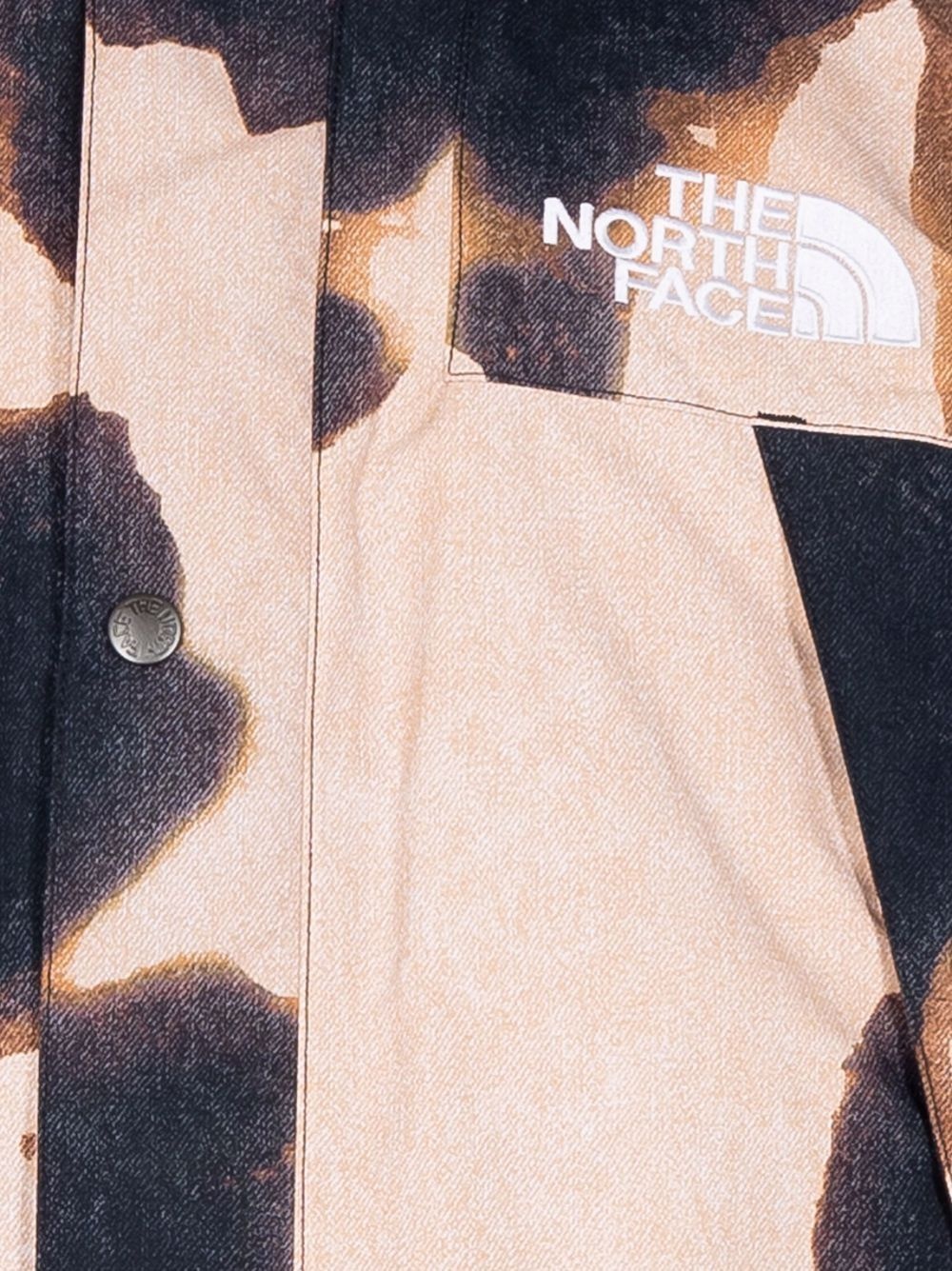 x TNF bleached denim print mountain jacket - 2