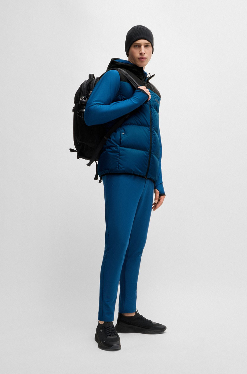 BOSS WATER-REPELLENT DOWN GILET WITH LOGO PRINT outlook