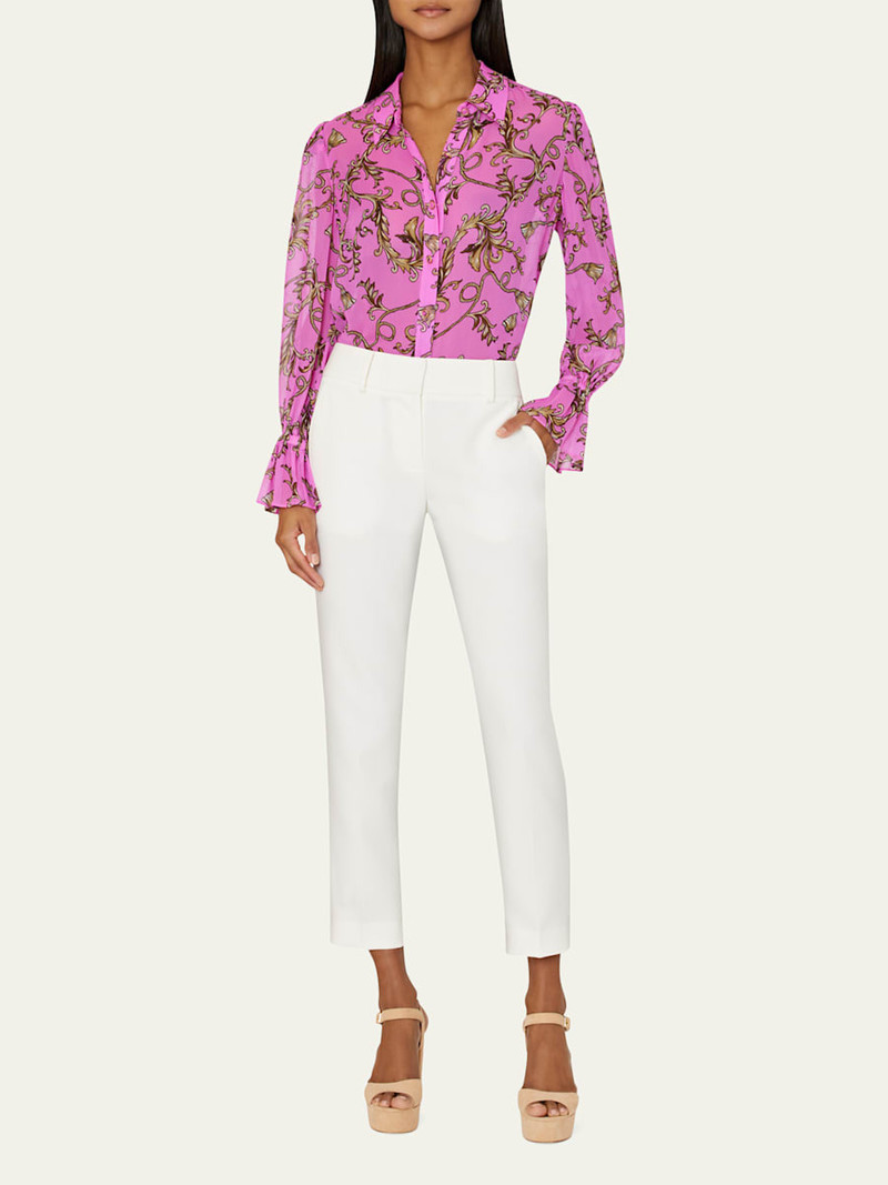 MILLY Nicola Cropped Slim Cady Pants outlook