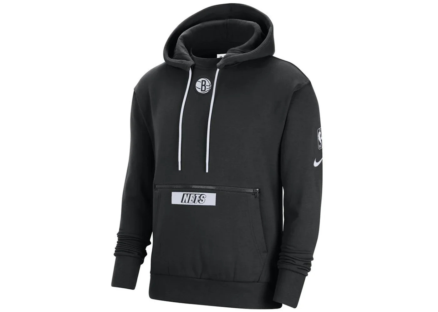 Nike NBA Brooklyn Nets Courtside Fleece Loose Fit Hoodie Black - 1