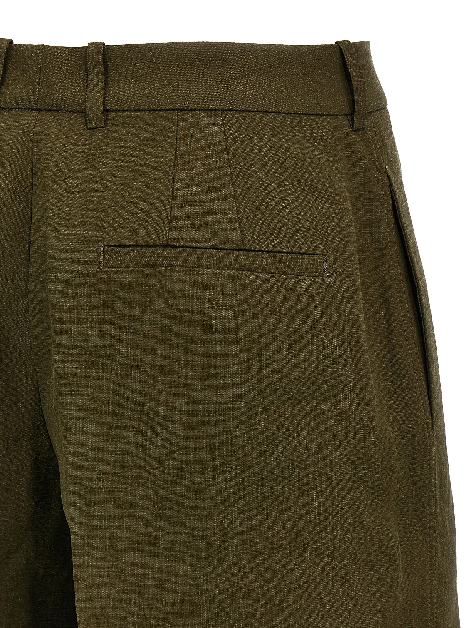 Jil Sander Women Linen Bermuda Shorts - 4
