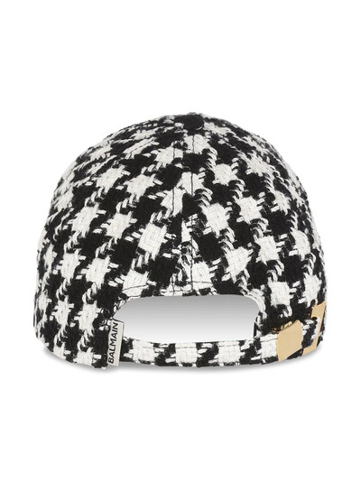 Balmain houndstooth pattern baseball cap outlook