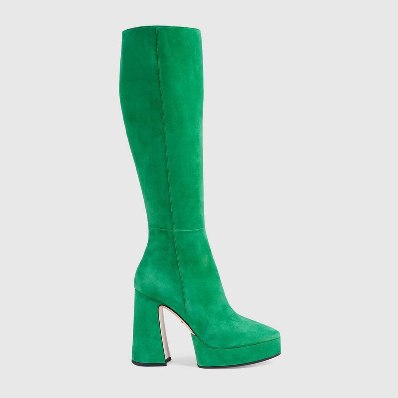 Women's suede platform boot 1