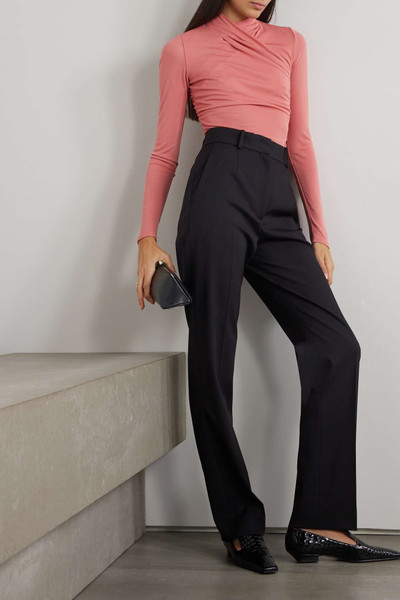 Another Tomorrow + NET SUSTAIN stretch-wool twill straight-leg pants outlook