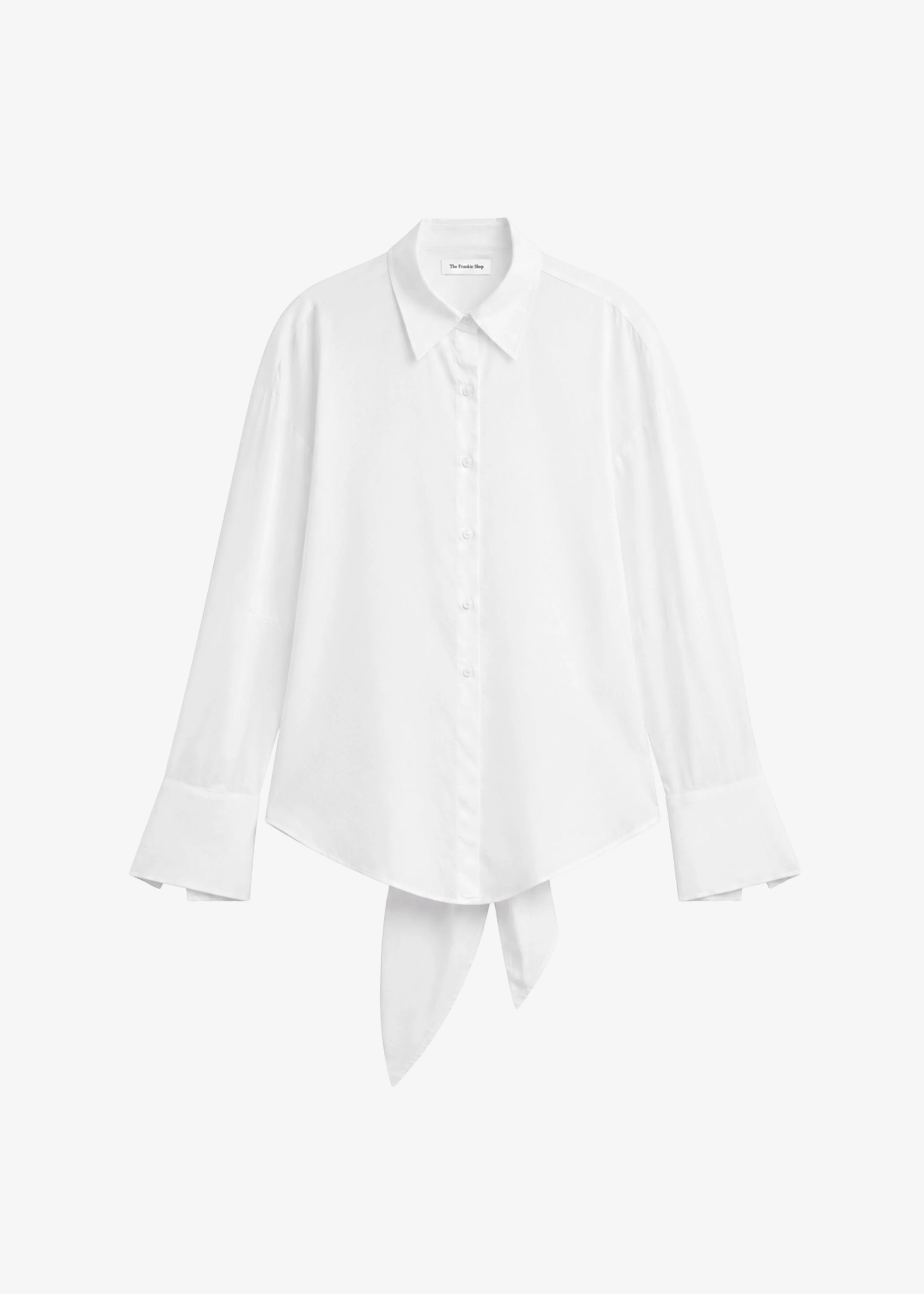 Velia Cut-Out Back Shirt - White - 1