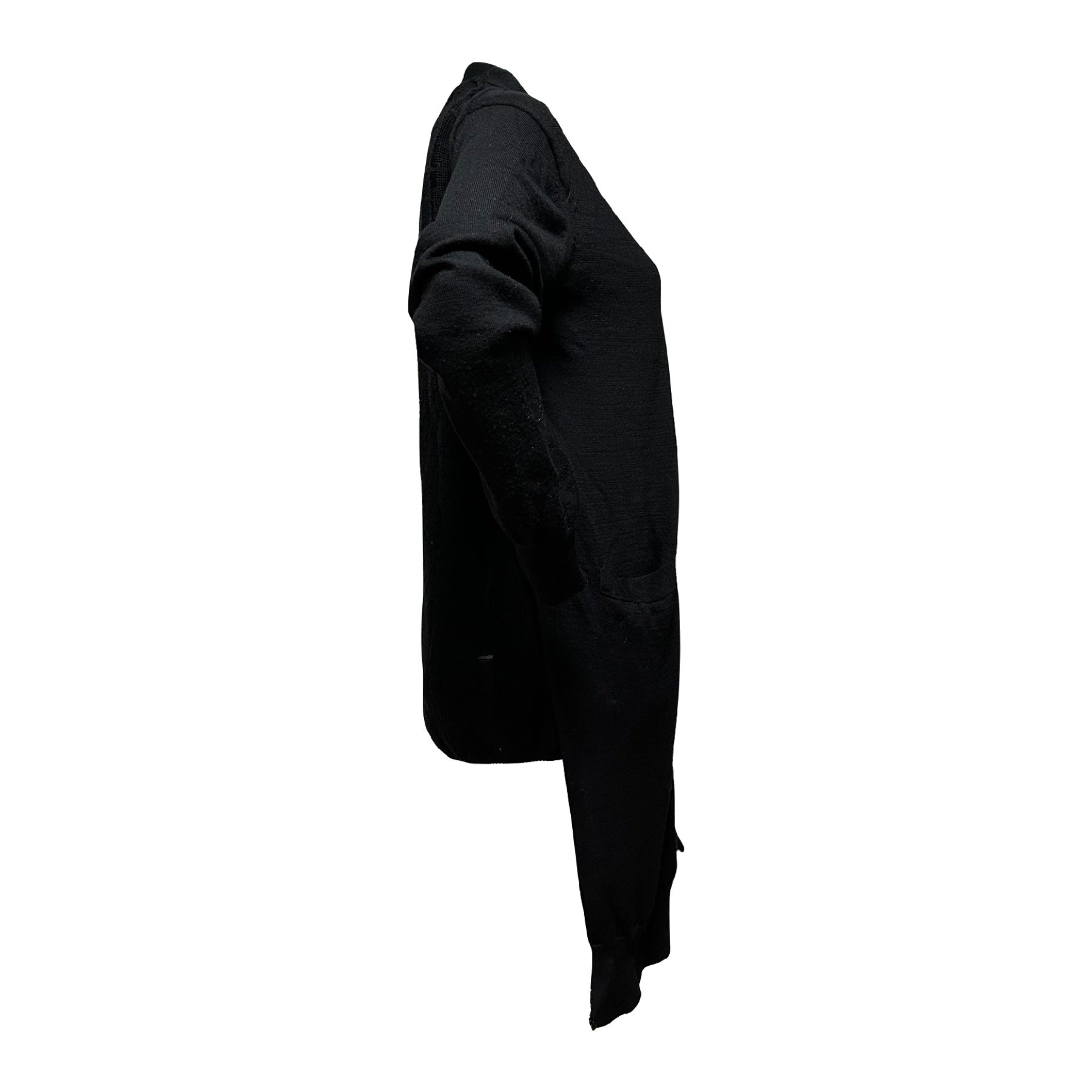 COMME DES GARÇONS HOMME PLUS Asymmetric Distressed Knit Cardigan - 3