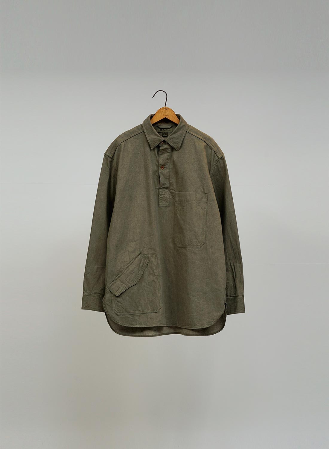 Pullover Shirt 10oz Denim in Green - 1