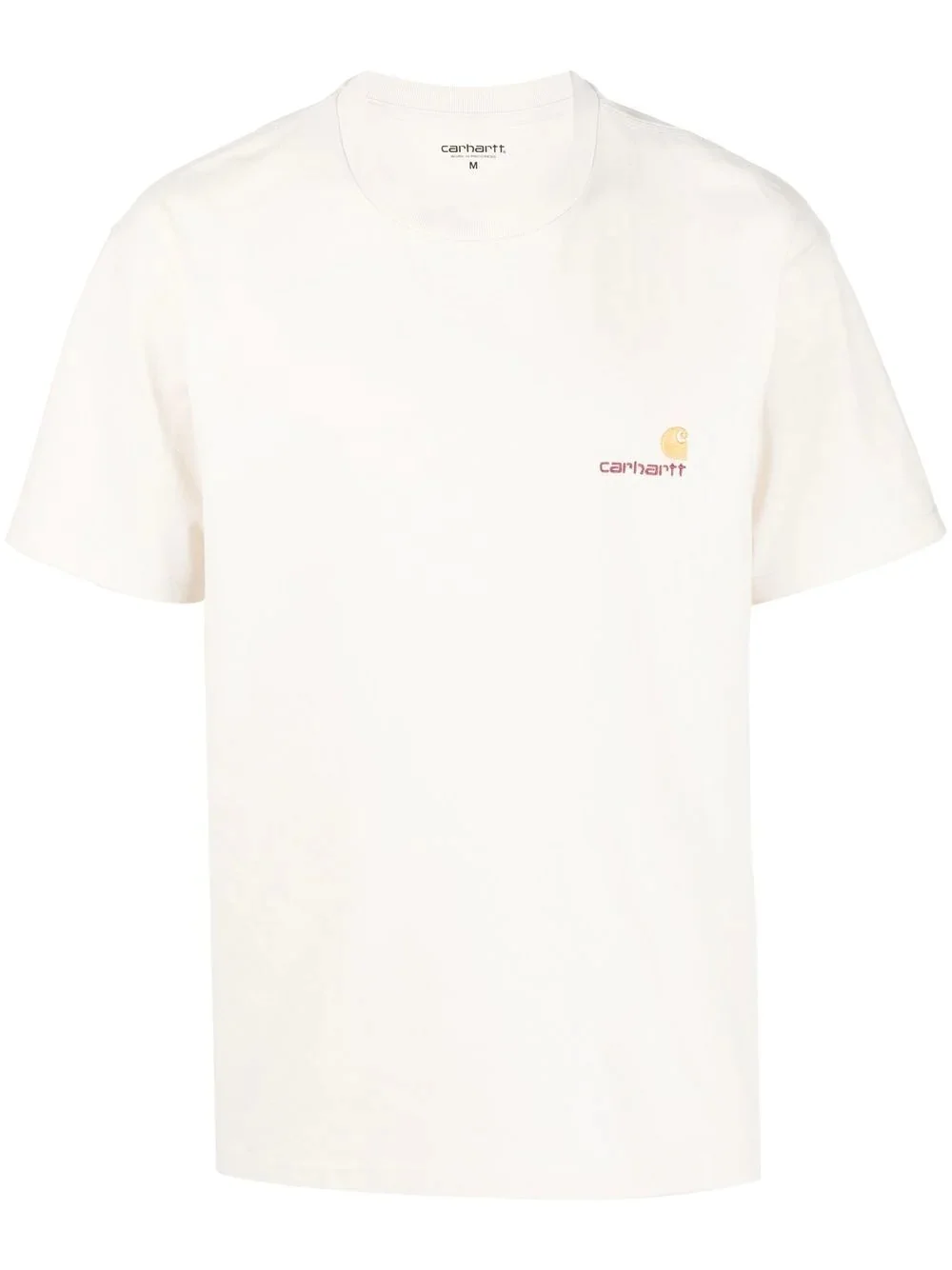 logo-embroidered organic cotton T-shirt - 1