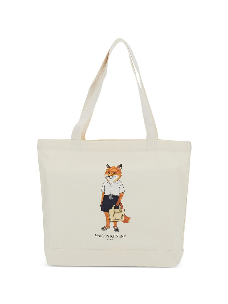Fox-print tote bag 1