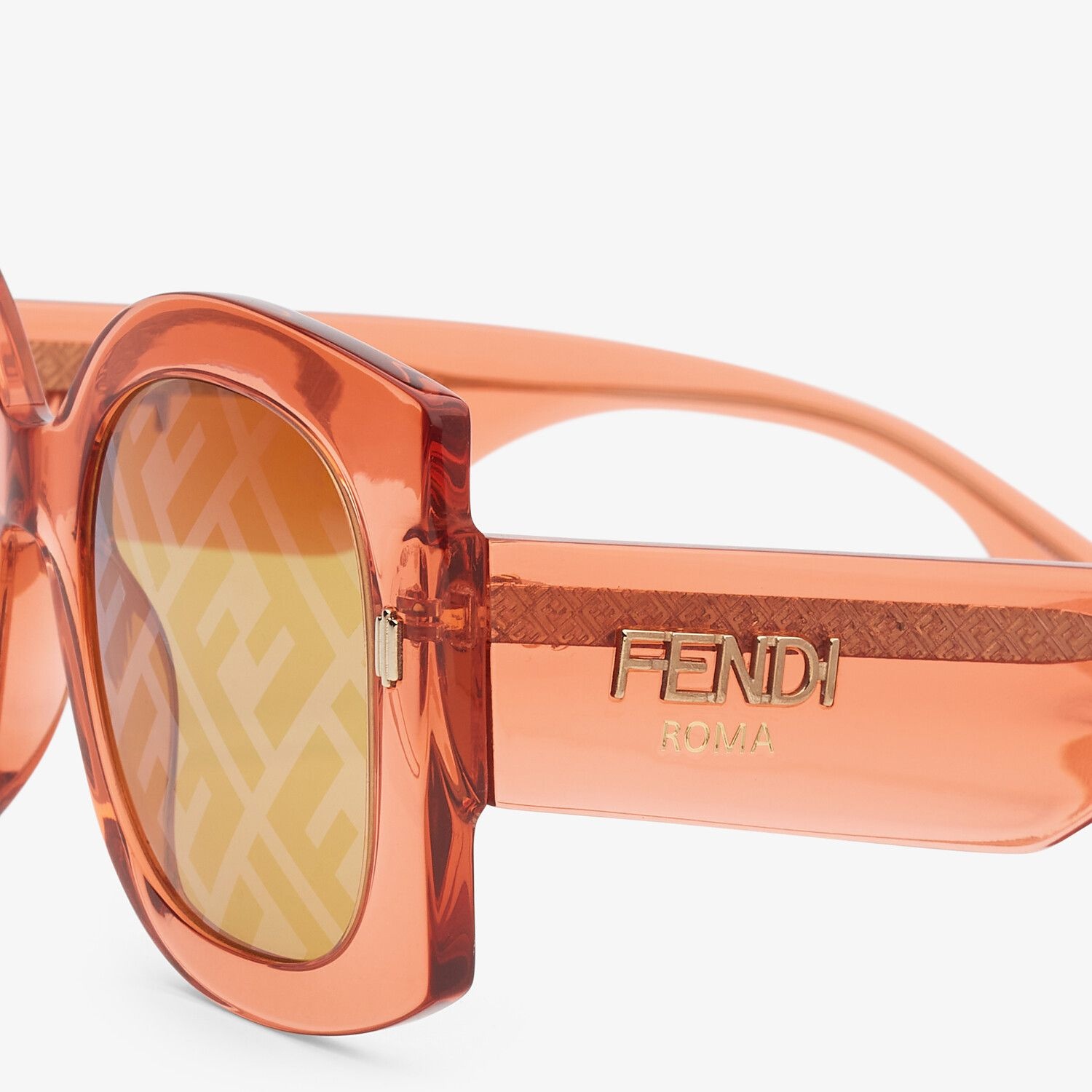 Sunglasses in transparent orange acetate - 3