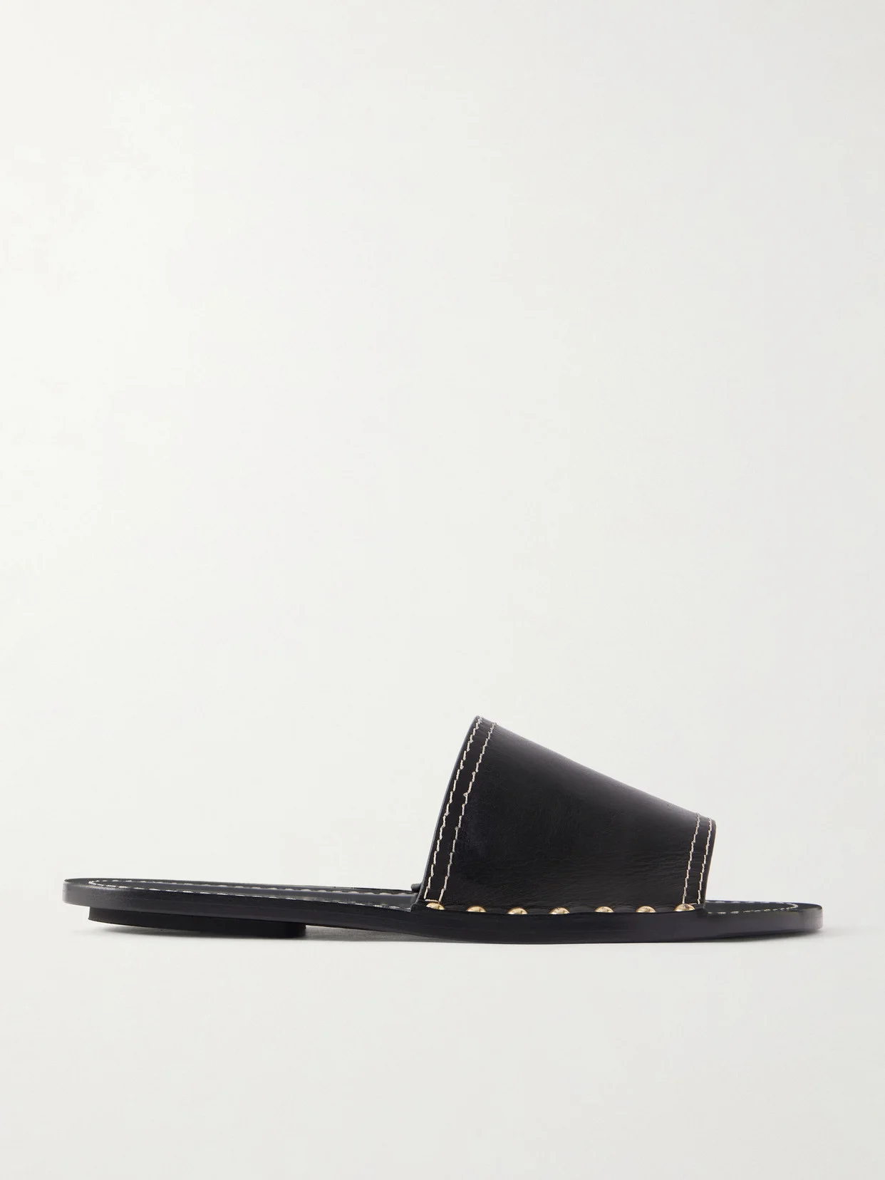 Studded Leather Slides - 1
