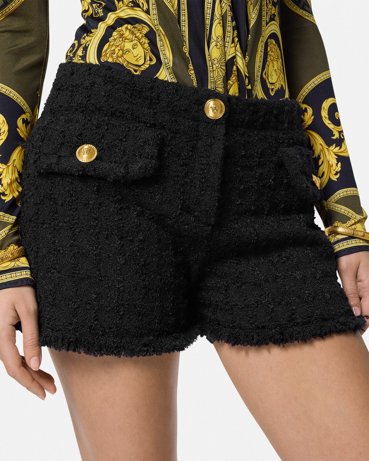 Heritage Tweed Mini Shorts - 3
